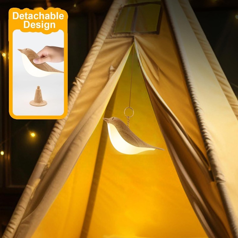 Deogos 2 Cute Bird Table Lamps Combo,Rechargeable Cordless Lamp with