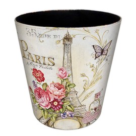 Lingxuinfo Waste Paper Bin, European British Style Tower Pattern Trash Can Wastebasket Garbage Can Without Lid Waste Bin for Kitchen Bathroom Bedroom (Tower 7)