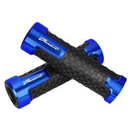 YLFDC Motorcycle Grips 7/8" 22mm Universal Non Slip Handlebar Grips for Suzuki GSF 600 650 1200 1250 1250s Bandit (Blue)