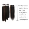 Yaki Straight Synthetic Hair 6 Bundles with Easy Closure Heat
