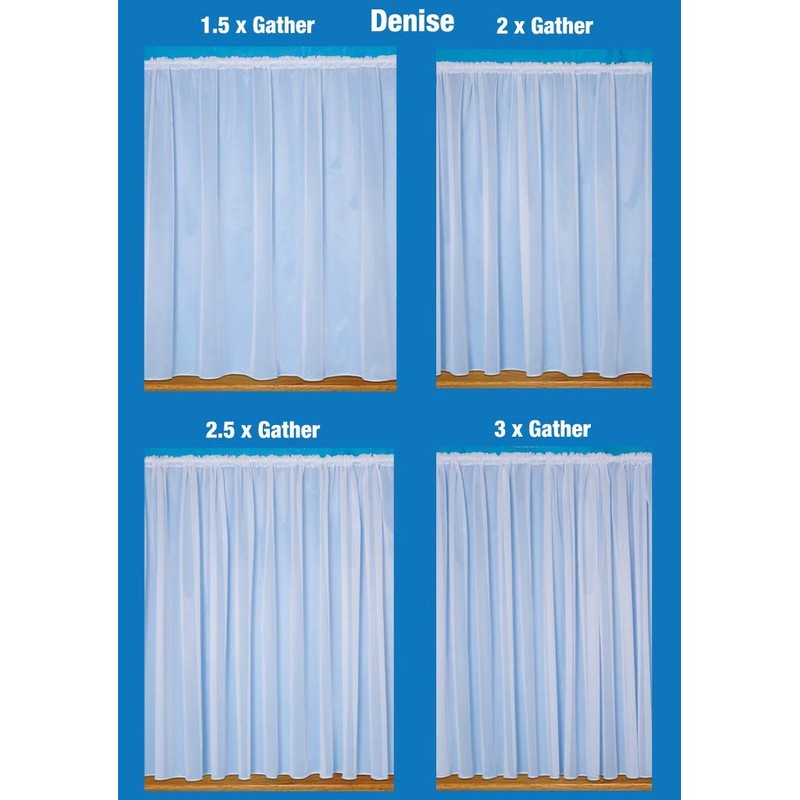 John Aird Denise - Plain White Net Curtain With Weighted