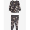NEXT 3 Pack Long Sleeve Pyjamas, Neutral/Black Dinosaur