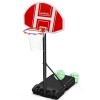 Portable Basketball Hoop 5.5-6.1Ft Height Adjustable LED Poolside Gift for