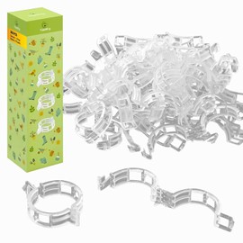 Yuanling Plant Support Clips 300 Pcs Plastic Tomato Clips Plant Clips for Climbing Plants Clear Grape Tomato Vine Trellis Clips for Garden Vegetables Plants Flower Grow Fixing black