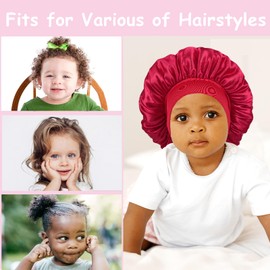 Haniraba 3 Pcs Baby Bonnets for Sleeping,Silk Sleep Cap for Baby Girls and Boys