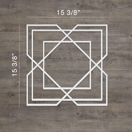 Ekena Millwork 15 3/8"W x 15 3/8"H x 3/8"T Medium Lakewood Decorative Fretwork Wall Panels in Architectural Grade PVC