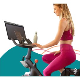 SELINA for Peloton Bike Desk Tray Table for Laptop, Tablet, Phone & More | Premium Clear Acrylic Holder Compatible with Peloton Bike Plus Peloton Accessories (Bike+)