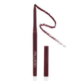 Palladio Delineador de Labios Retráctil Resistente al Agua de Alto Pigmento y Color Cremoso, Fórmula a Prueba de Manchas y de Larga Duración Todo el Día sin Necesidad de Sacapuntas, Black Berry