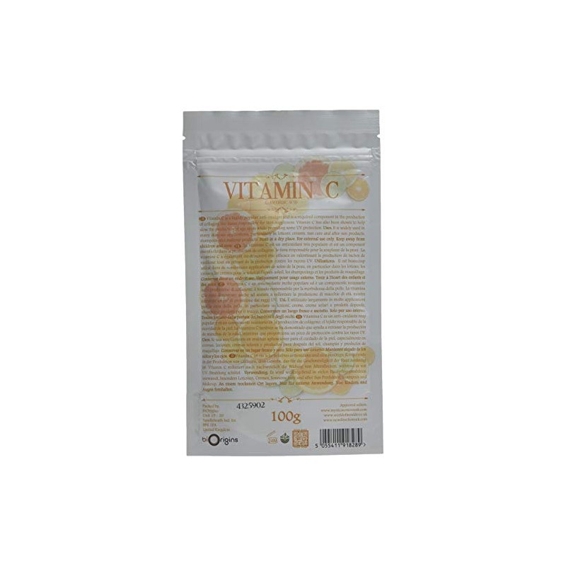 Mystic Moments | Vitamin C (Ascorbic Acid) Powder 100g Pure