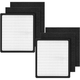 D Replacement Filters Fit for Idylis Air Purifiers AC-2118, AC-2123, IAP-10-280, 1AP10280, Part# IAF-H-100D (2 HEPA Filters+4 Carbon Filters)