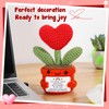 Heart Potted Plants Emotional Crochet Gift, Positive Crochet Encouragement Appreciation