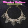 JAKAWIN Diamond Choker Necklace Gold Sparkly Rhinestone Porm Jewelry for