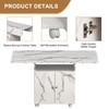 Mcltopz 47.24" Kitchen Island with Storage Rack and Cabinet, White