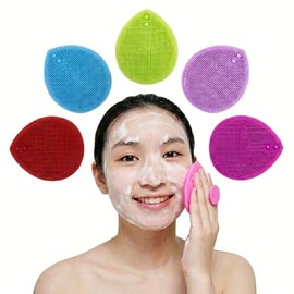 Set de 5 Cepillos Faciales de Silicón Suave - Limpiador y Exfoliante con Ventosa y Agarre Ergonómico, Higiénico y Portátil para Todo Tipo de Piel Limp