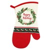 Happy Holidays Holly Greens Christmas Wreath Garland Decorative Kitchen Linen