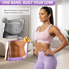 Banda de resistencia de pedal con asa, bandas de resistencia de ejercicio mejoradas de 55 libras para núcleo, abdominales, piernas, glúteos, brazos, f