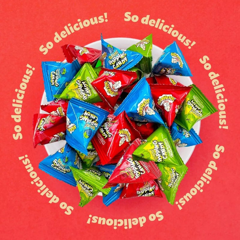 iLike Warheads Sour Popping Candy - Assorted Fruit Flavors, 24