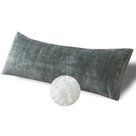 WhatsBedding Memory Foam Body Pillow with Plush Fuzzy Cover, Full Body Pillow for Adults, Long Pillow for Sleeping, Soft Body Pillow Fluffy Supportive