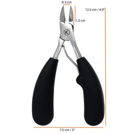 Kohm Toenail Clippers | Extra-Wide Blade & Non-Slip Grip for Thick, Ingrown & Fungal Nails | Heavy Duty Nail Cutter for Seniors, Men, Women & Pets