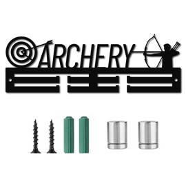 CREATCABIN Acrylic Medal Holder Archery Medal Hanger Display Arrow Bow Medal Hook Sports Stand Wall Mount Hanger Hanging for Home Badge Medal Winner Running Gymnastics