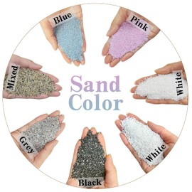 FANTIAN 5 lbs Aquarium Sand, 0.6-1.2 mm Aquarium Substrate for Freshwater Fish Tank. Decorative River Rocks Gravel for Fish Tank, Plants Potted, Fire Pits, Candle, Vase and Crafts