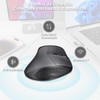 TERPORT F50 Mouse Vertical Inalámbrico, Mouse Ergonómico con 3 Modos