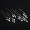 BERYUAN Silver Rhinestone Pearls Wedding Hair Pins Dainty Pearls Rhinestone