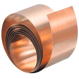 TA-VIGOR 1Pcs Copper Sheet Roll, 1000mm x 30mm x 0.8mm Pure Copper Strip Metal Foil Sheet Plate for Crafts Electrical DIY Projects