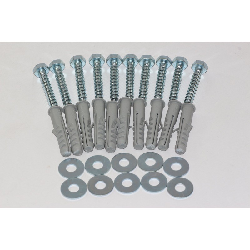 10 x M8 x 50mm Masonry Brick Wall Fixing Screw
