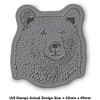 Azeeda A8 'Grizzly Bear Head' Unmounted Rubber Stamp (RS00024035)