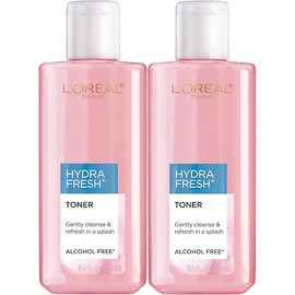 L'Oreal Paris Skincare HydraFresh Toner Face Toner with Pro-Vitamin B5 for a Smoother, Brighter Complexion, 2 Count