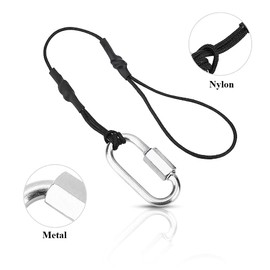 Akozon Camera Lanyard, Universal Durable Camera Strap Camera Safety Rope Camera Tether with Clip Hook for Mirrorless DSLR Cameras