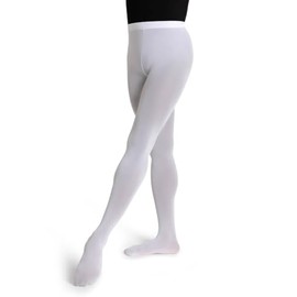 Capezio Studio Basics Mallas para mujer, Blanco, L/XL