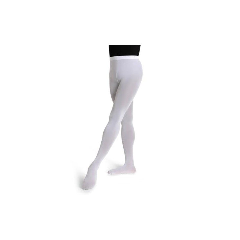 Capezio Studio Basics Mallas para mujer, Blanco, L/XL