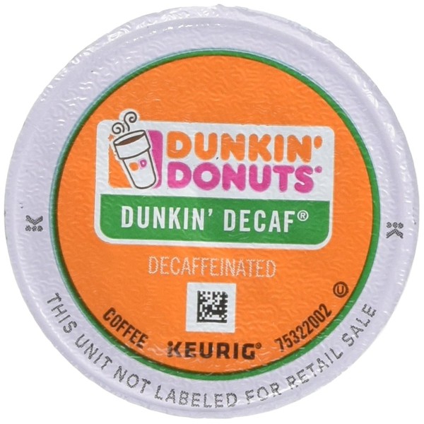 Dunkin Donuts 0846 K-Cup Pods, Decaf, 24/box
