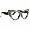 bullabulling Retro Sparkling Crystal Colorful Diamond Frame Cat Eye Bling