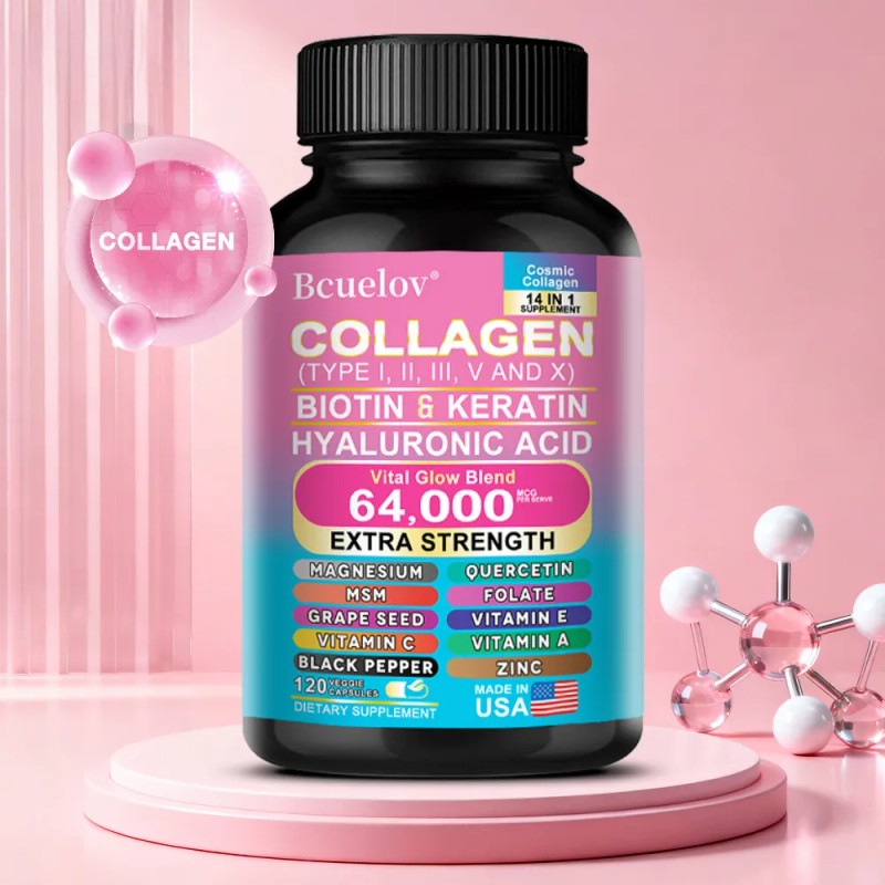 Suplemento De Complejo De Colgeno 14 En 1 Bcuclov, 120