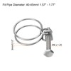 sourcing map 6Pcs Double Wire Hose Clamp, 40-45mm Adjustable Stainless
