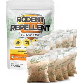 LEBMP Rodent Repellent, Mouse Repellent Pouches, Mice Repellent Indoor, Mouse Deterrent Outdoor, Rat Repellent, Extra-Strength Rodent-Repelling Pouch, Peppermint to Keep Mice Away from Garage-12P