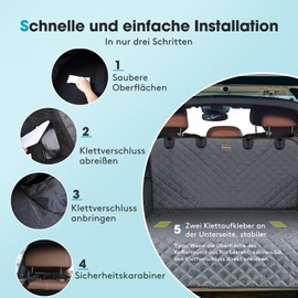 JOEJOY Kofferraumschutz für Hunde mit Seiten- und Ladeschwellenschutz, Universal Kofferraum Schutzmatte Hund Wasserdicht & Kratzfest - Hundedecke Auto Kofferraum