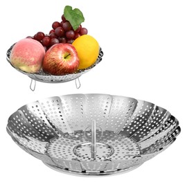 Vicloon Steamer Insert for Pot, Adjustable Steamer Insert (15 cm - 27 cm), Stainless Steel Steamer, Steamer Insert for Pot for Vegetables, Fish Seafood and Various Cooking