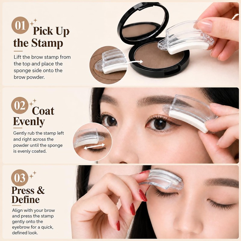 Eyebrow Stamp, Eyebrows in 5 Seconds, Achieve perfect results easily