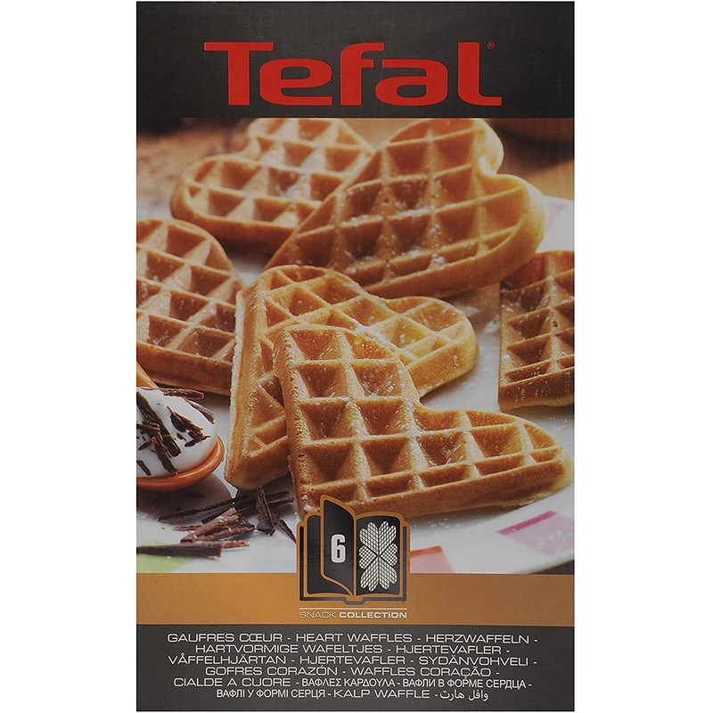 Tefal XA800612 Snack Collection Plate Heart Wafles, Number 6, Heart
