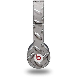 Skin Decal Wrap Works with Original Beats Solo HD Headphones Diamond Plate Metal 02 Skin Only (Headphones NOT Included)