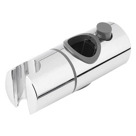 Hand Shower Holder, 25 mm Round Shower Holder, 360° Rotatable Shower Holder for Slide Bar, 25 mm Outer Diameter, Chrome-Plated, ABS Grade Plastic