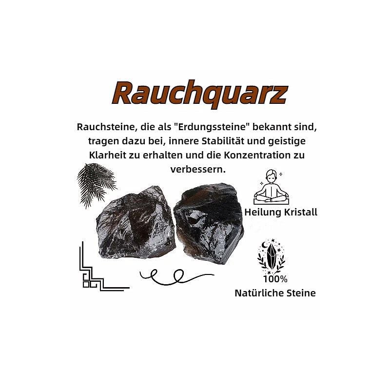 QINJIEJIE QINJIEJIE Rauchquarz Gro?e Stein 2 Stck 100% Natursteine Kristalle