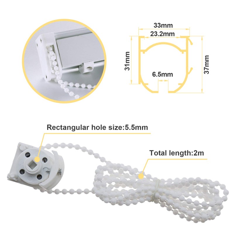 YINETTECH 1 Piece Roman Blind Side Winder Chain Mechanism Direct
