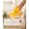 Clear Acrylic Tray, 6 Pack Acrylic Serving Trays Deep Serving
