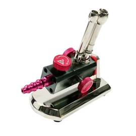 Adjustable Rotatable Bunsen Burner 2 Flames Used in Dental Laboratory