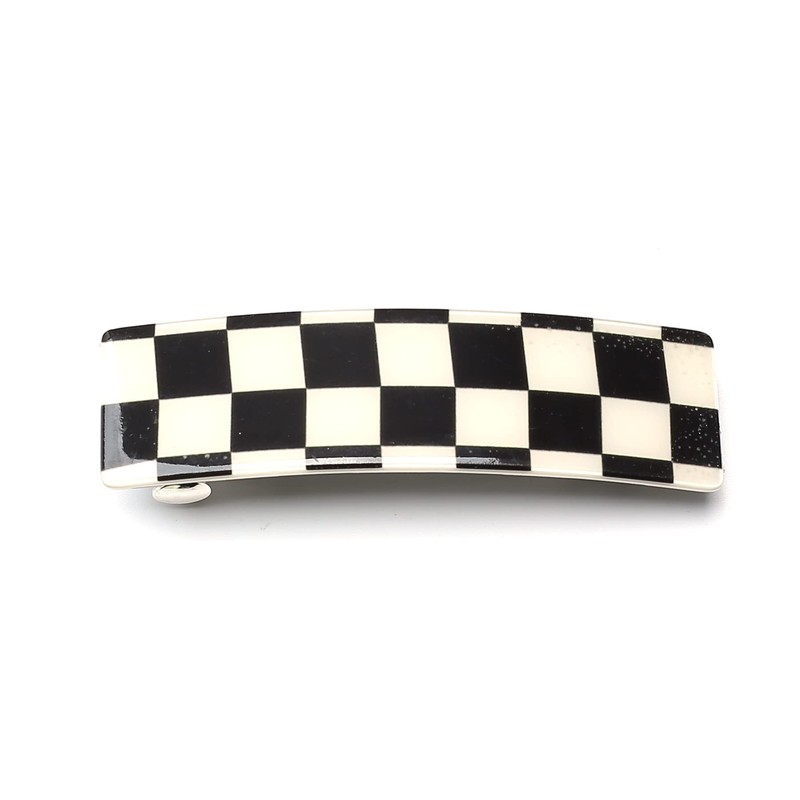QinGoo Large Black Checker, Hair Clip, Hair Accessory, Stylish, Cute,